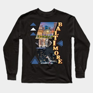 BALTIMORE CITY SKYLINE DESIGN Long Sleeve T-Shirt